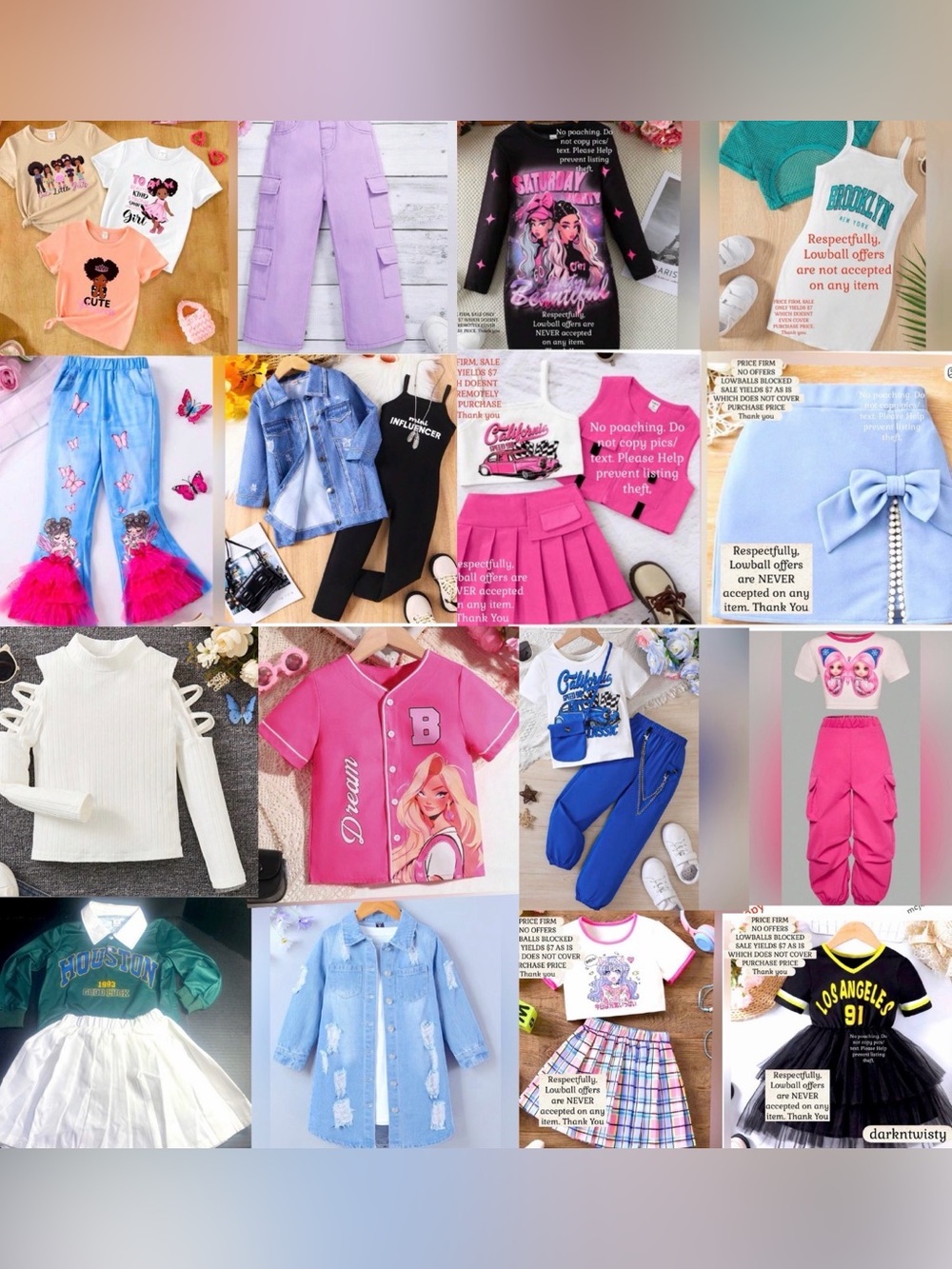 26 PIECES BNIB SHEIN GIRLS CLOTHING ALL 6Y EXCEPT PURPLE PANTS ARE 7Y NO OFFERS!